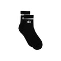 Alo Half-Crew Throwback Socks in white