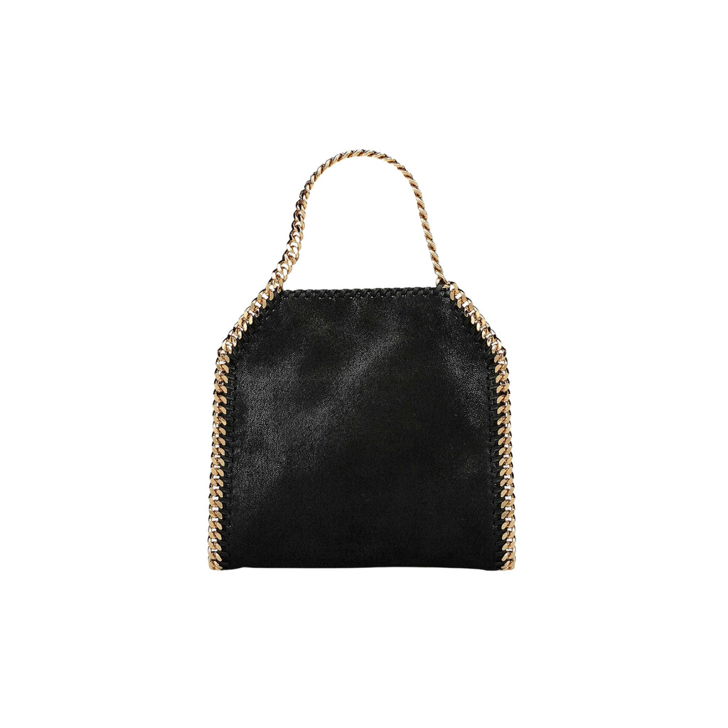 Stella McCartney Falabella Mini Tote in black with gold chain