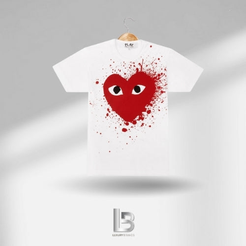 Comme Des Garçons Play Red Celebration Action and Energy T-shirt
