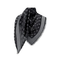 Monogram Shawl in black silk-and-wool blend
