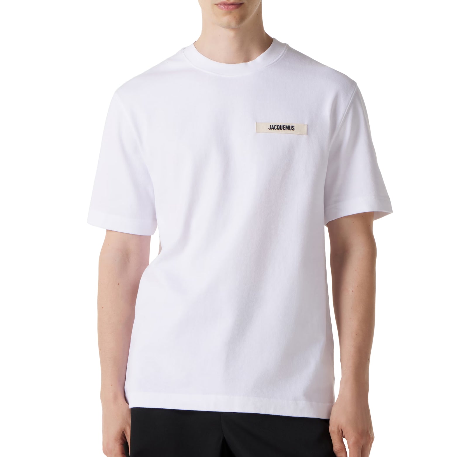 Jacquemus Le T-Shirt Gros Grain in White Cotton