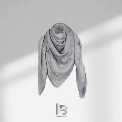 Louis Vuitton Monogram Silver Shawl