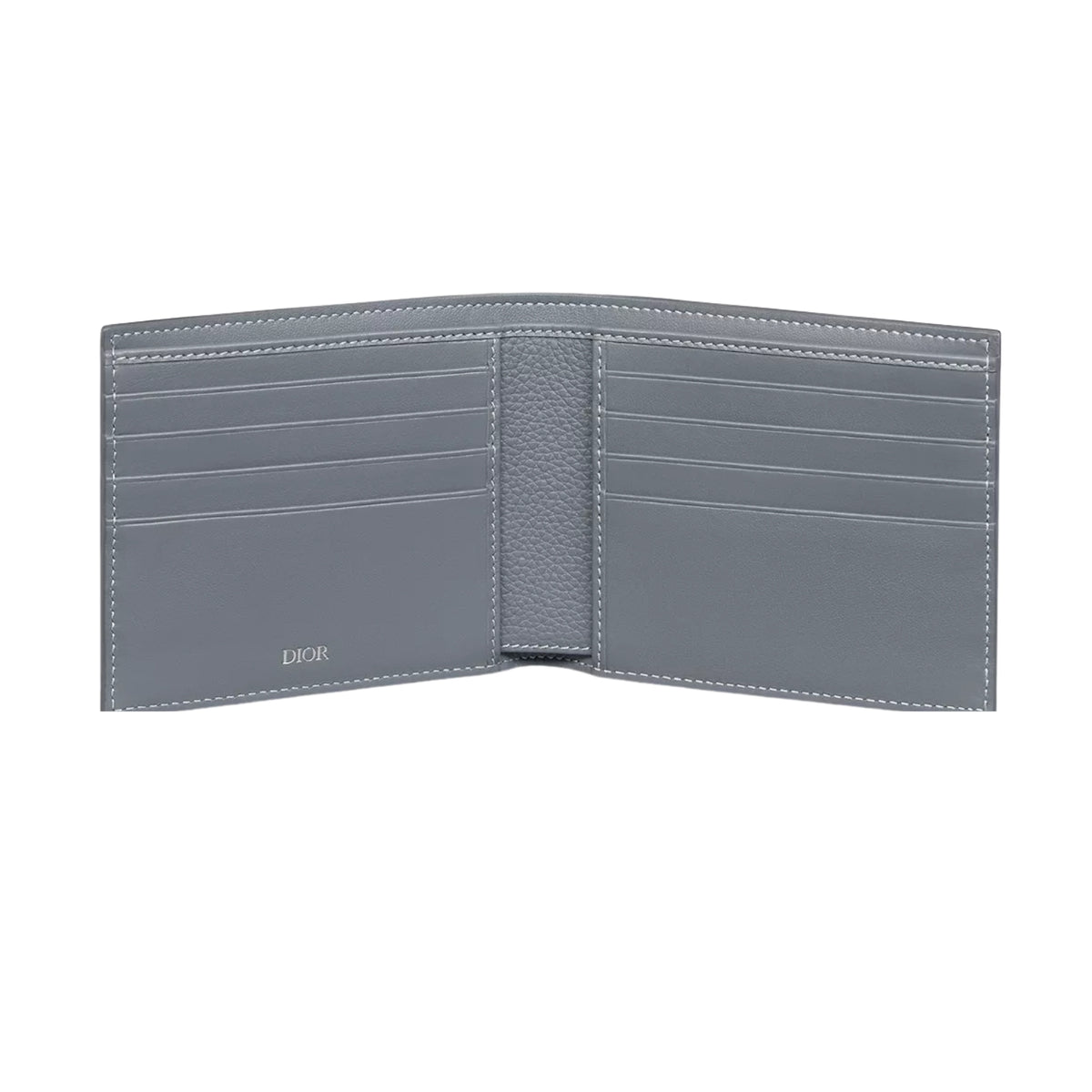 Dior Icon Bifold Wallet in Deep Grey Calfskin