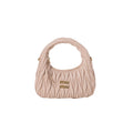 Miu Miu Wander Hobo in powder pink matelassé nappa leather