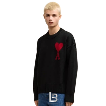 Ami Paris Knit Wool Black Sweater