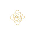 Loewe Anagram Brooch in polished gold-tone brass