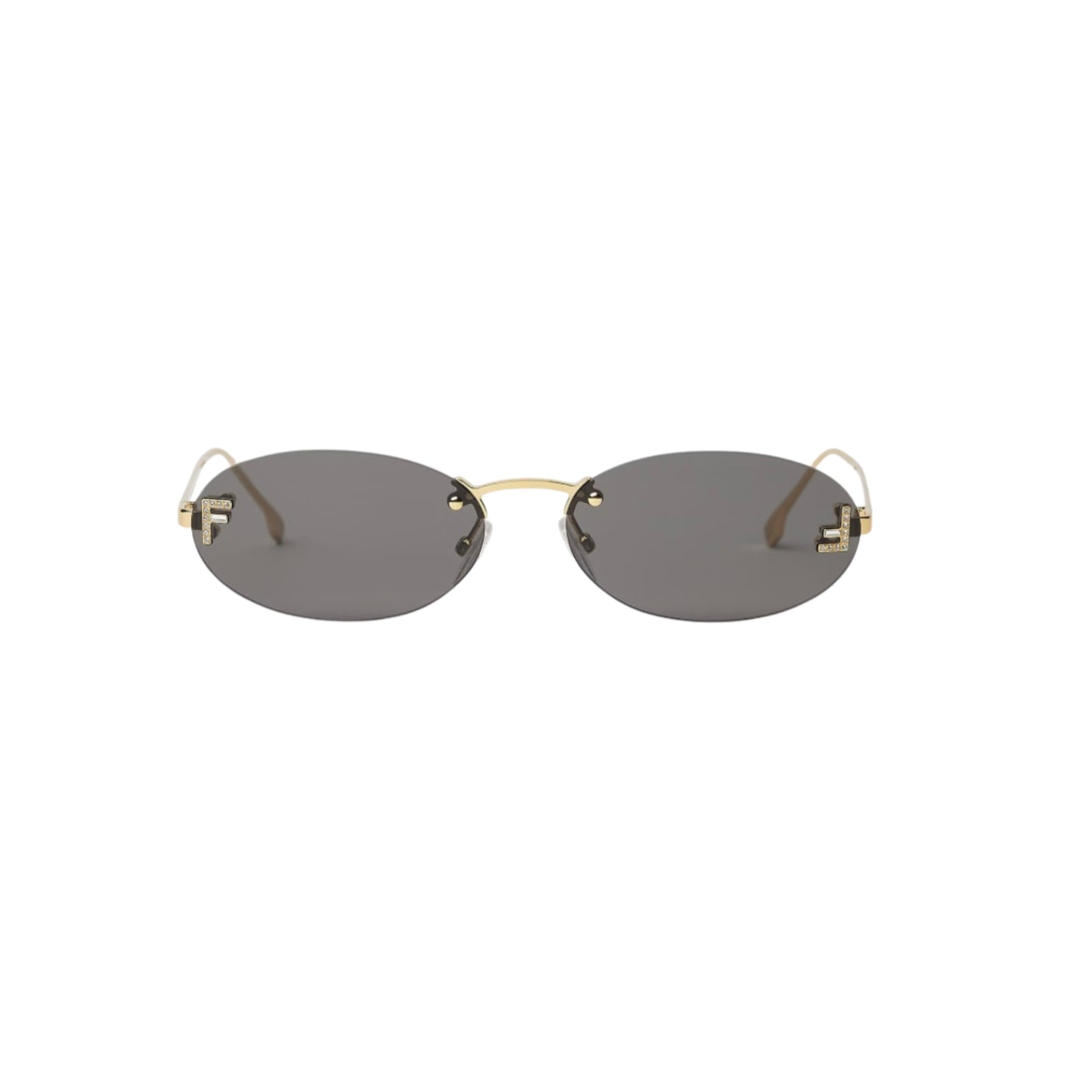First Crystal Sunglasses in gold with crystal F