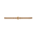 Saint Laurent Cassandre 3CM Belt in dark beige leather
