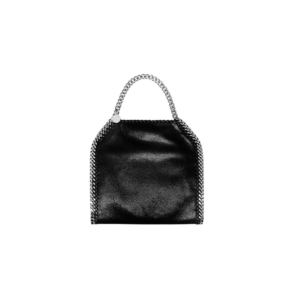 Stella McCartney Falabella Tiny Tote in black with silver chain