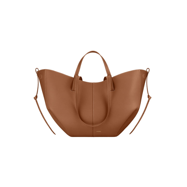 Polène Cyme Tote in textured camel leather