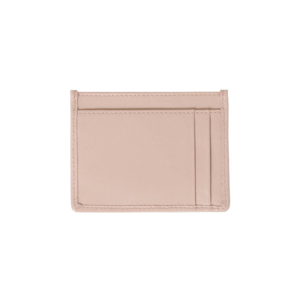 Miu Miu Card Holder in powder pink matelassé – detail view