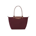 Le Pliage Original Large Tote in burgundy nylon
