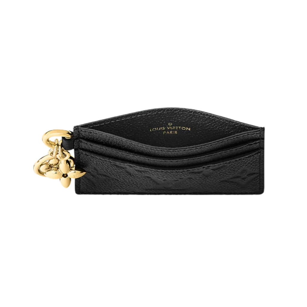 Louis Vuitton Charms Card Holder – detail view with flower charms