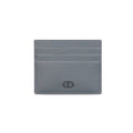 Dior Icon Card Holder in deep grey grained calfskin