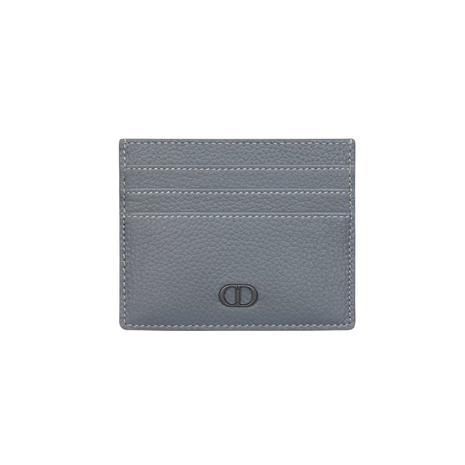 Dior Icon Card Holder in deep grey grained calfskin