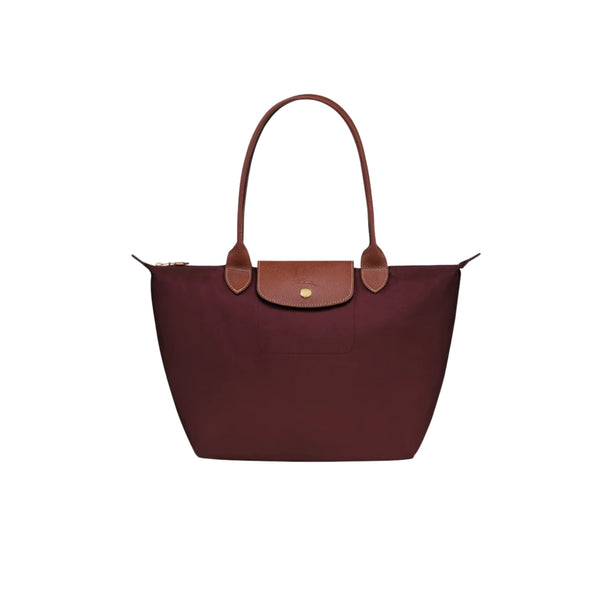 Longchamp Le Pliage Original Medium Tote in burgundy nylon