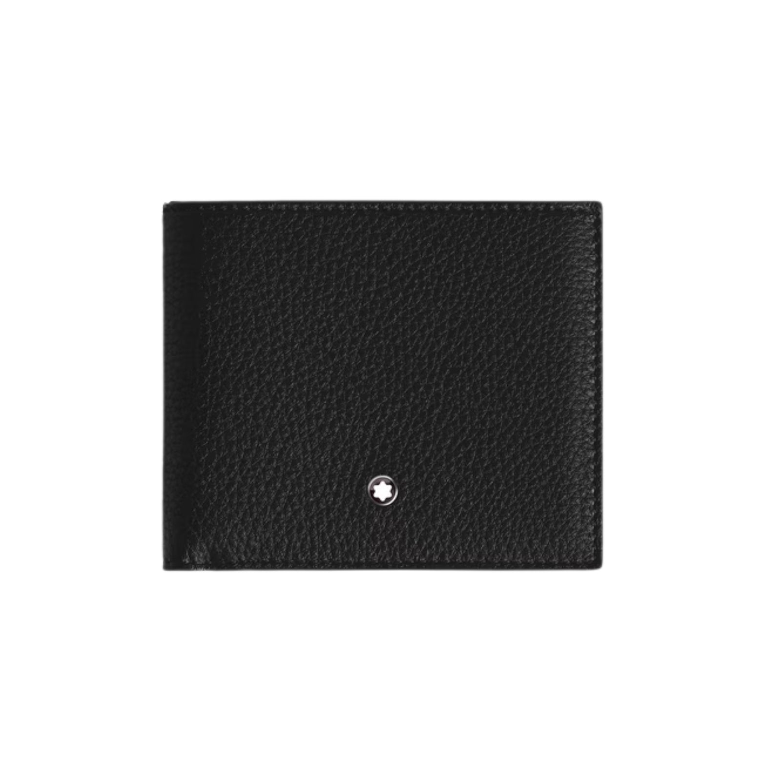 Montblanc 8cc Wallet in black grain leather with palladium emblem