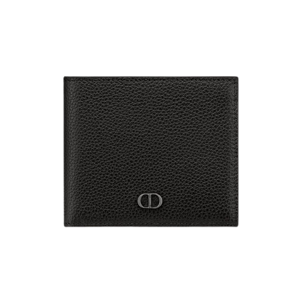 Dior Icon Bifold Wallet in black grained calfskin
