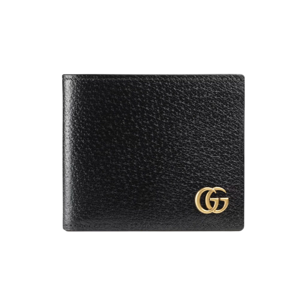 Gucci GG Marmont Bi-Fold Card Case Wallet with Double G hardware