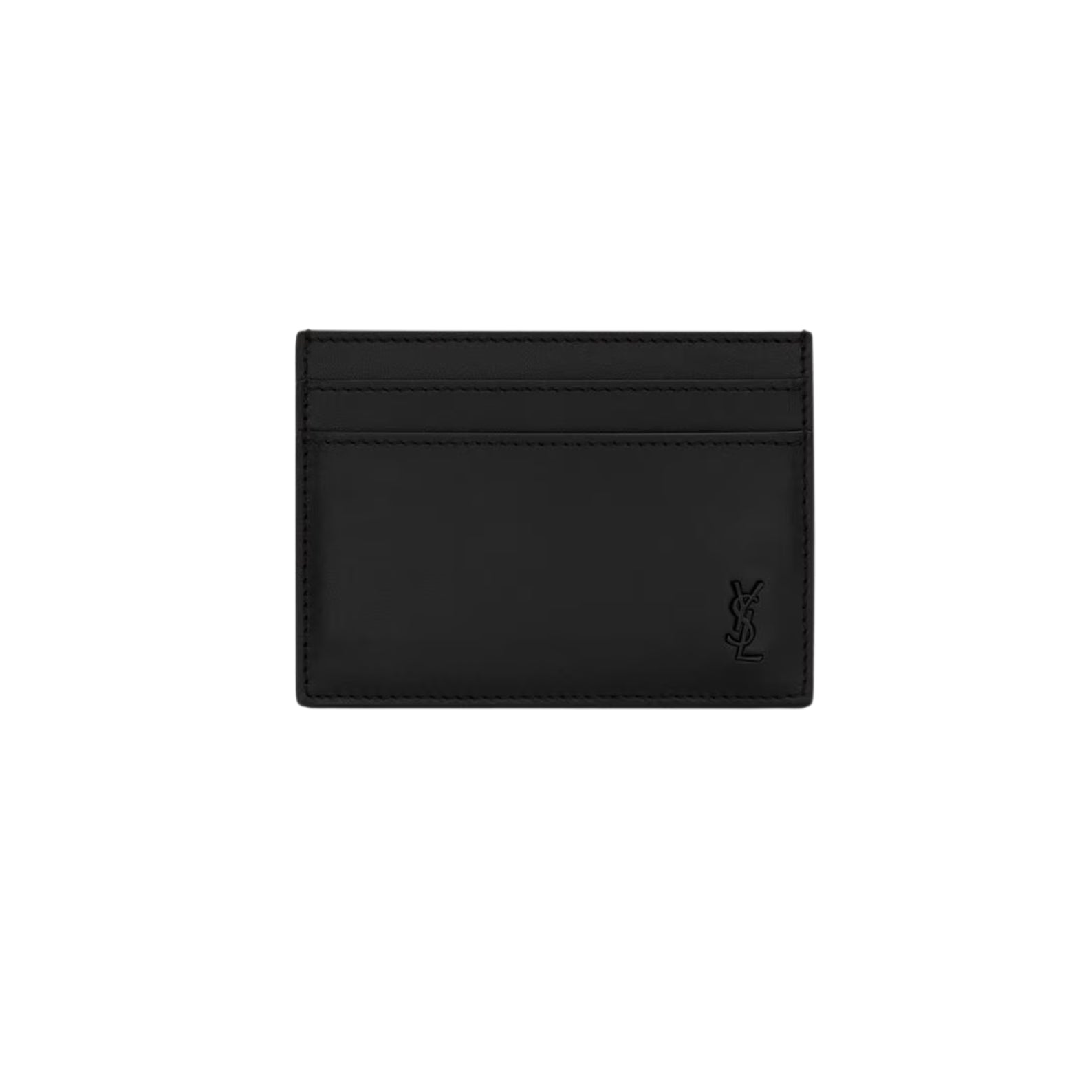 Saint Laurent Tiny Cassandre Card Case in matte leather