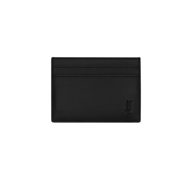 Saint Laurent Tiny Cassandre Card Case in matte leather