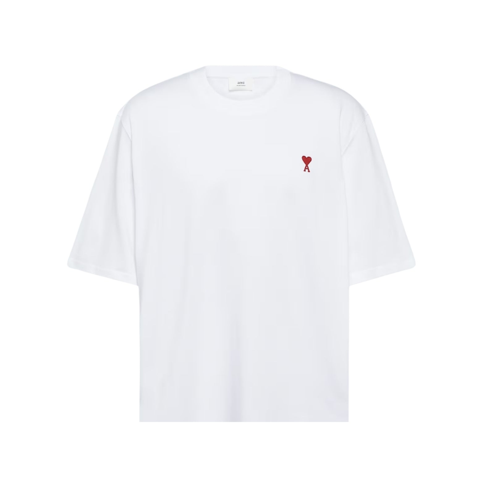 Ami de Cœur T-shirt in white with red embroidery