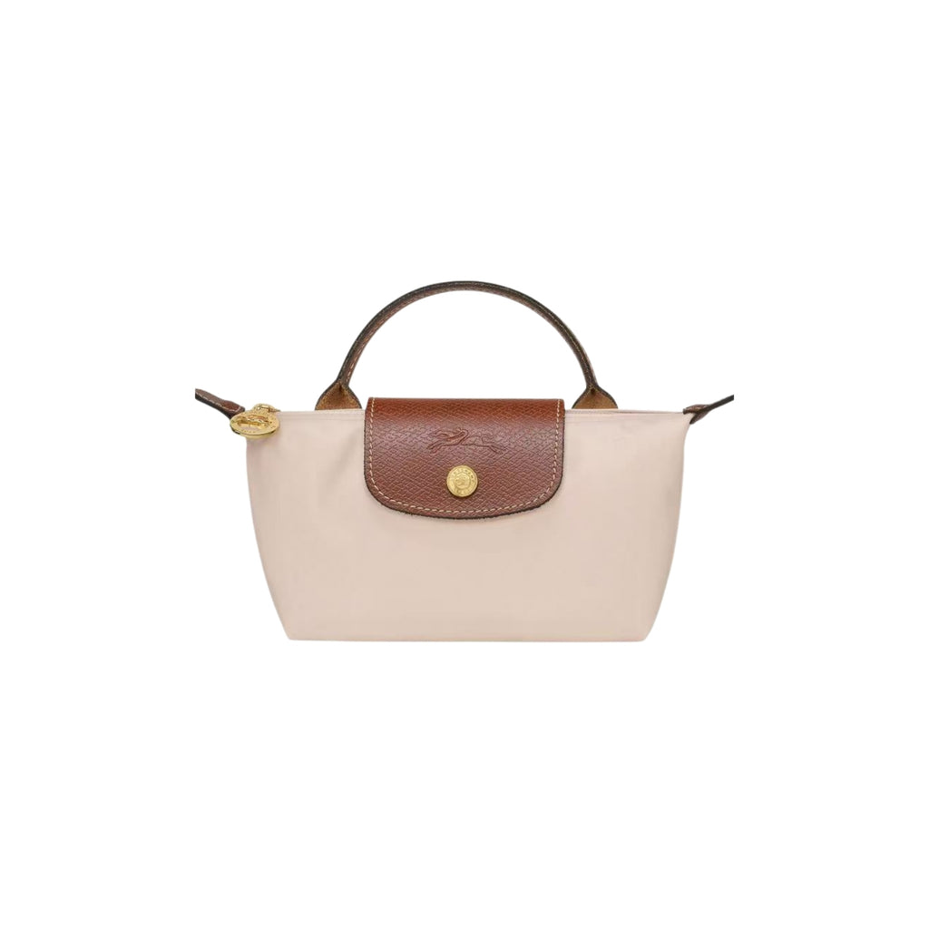 Longchamp Le Pliage Pouch in paper-toned nylon