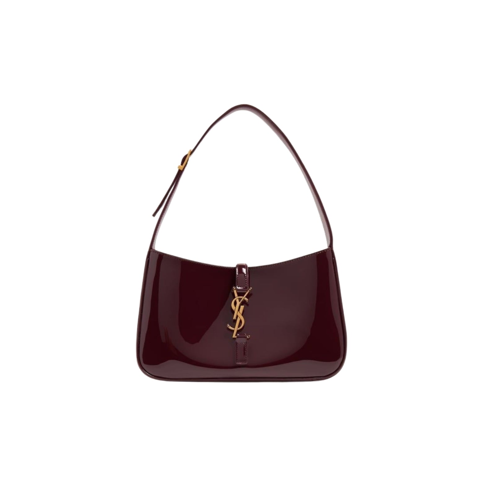 Saint Laurent Le 5 à 7 hobo in patent leather with Cassandre hook