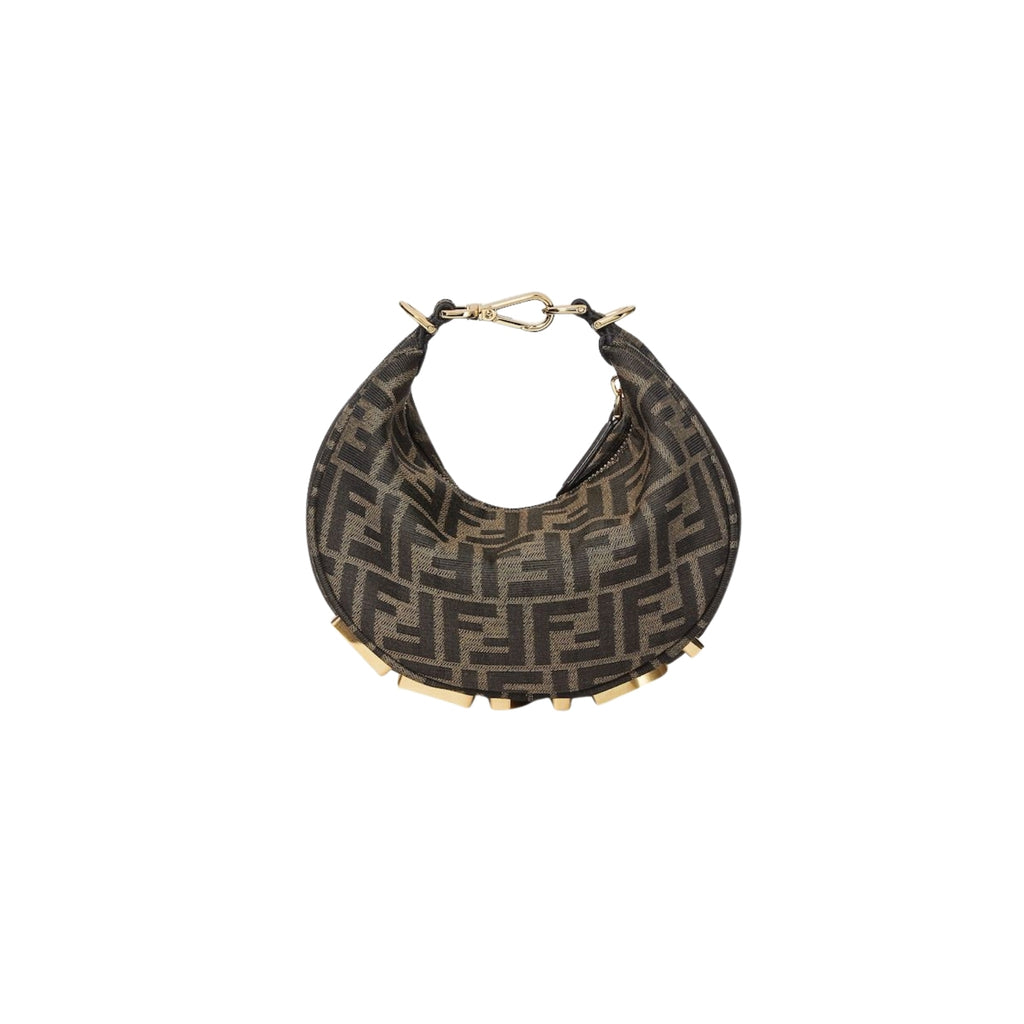 Fendigraphy Mini hobo in brown FF jacquard