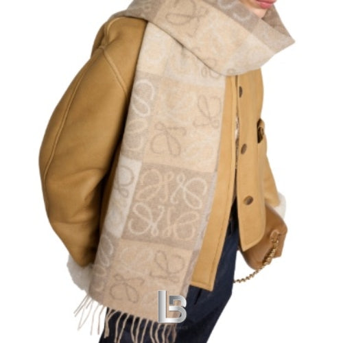 Loewe Anagram wool and cashmere scarf
