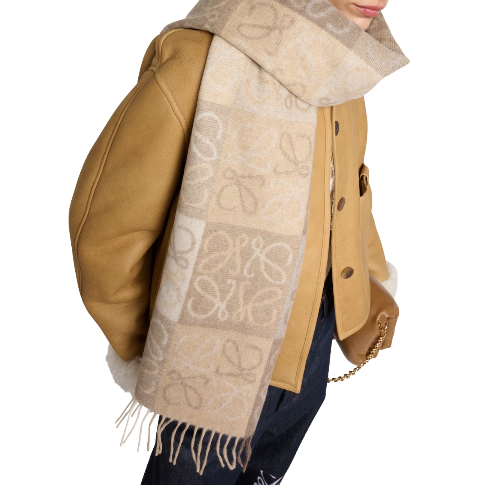 Anagram Scarf in wool cashmere – detail