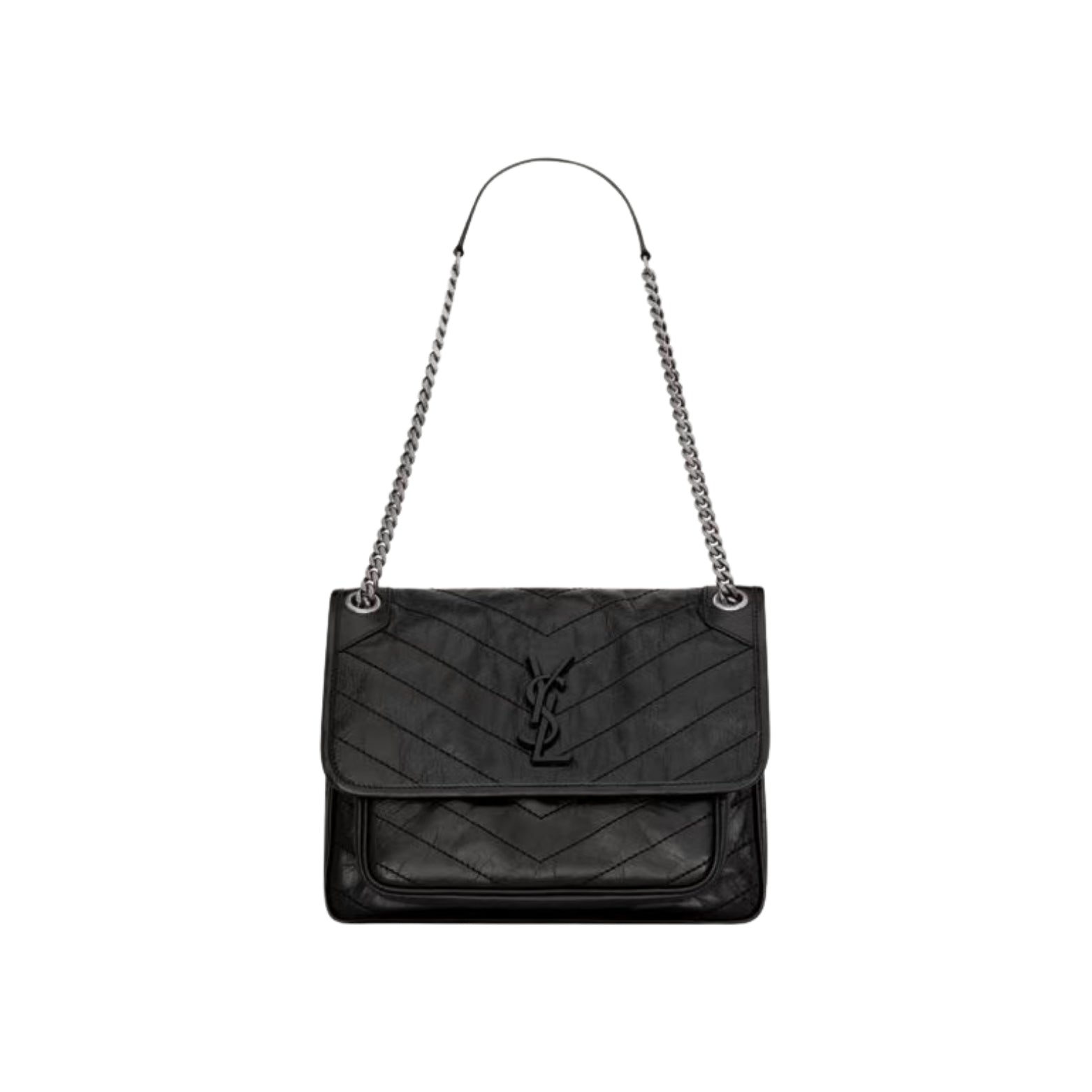 Saint Laurent Niki Medium in vintage leather with chevron quilting