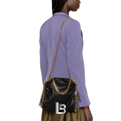 Stella McCartney Falabella Mini Black X Gold Tote Bag