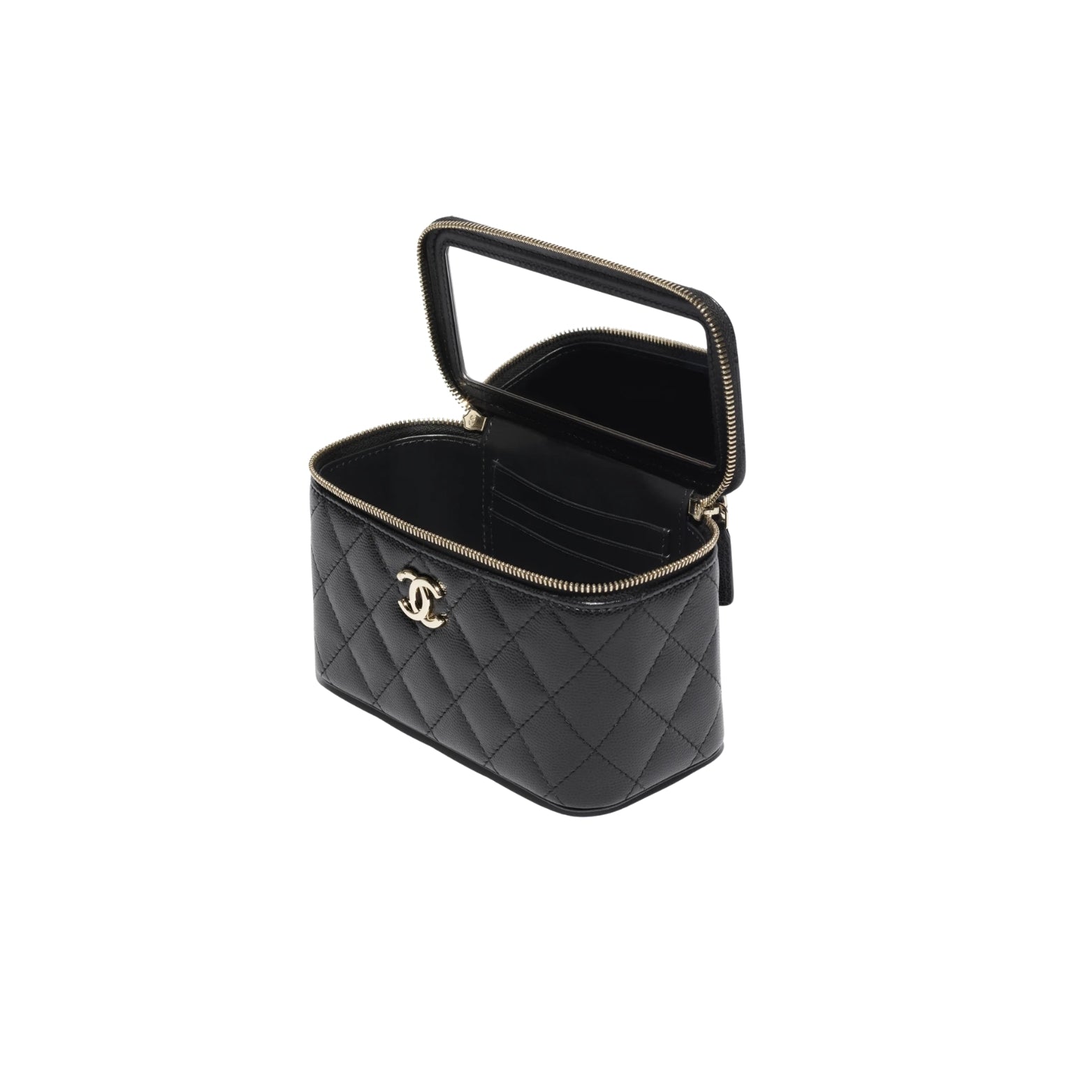 Chanel Long Vanity with Chain in black – styled view