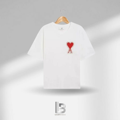 Ami de Couer Patch Logo White In Red T-shirt