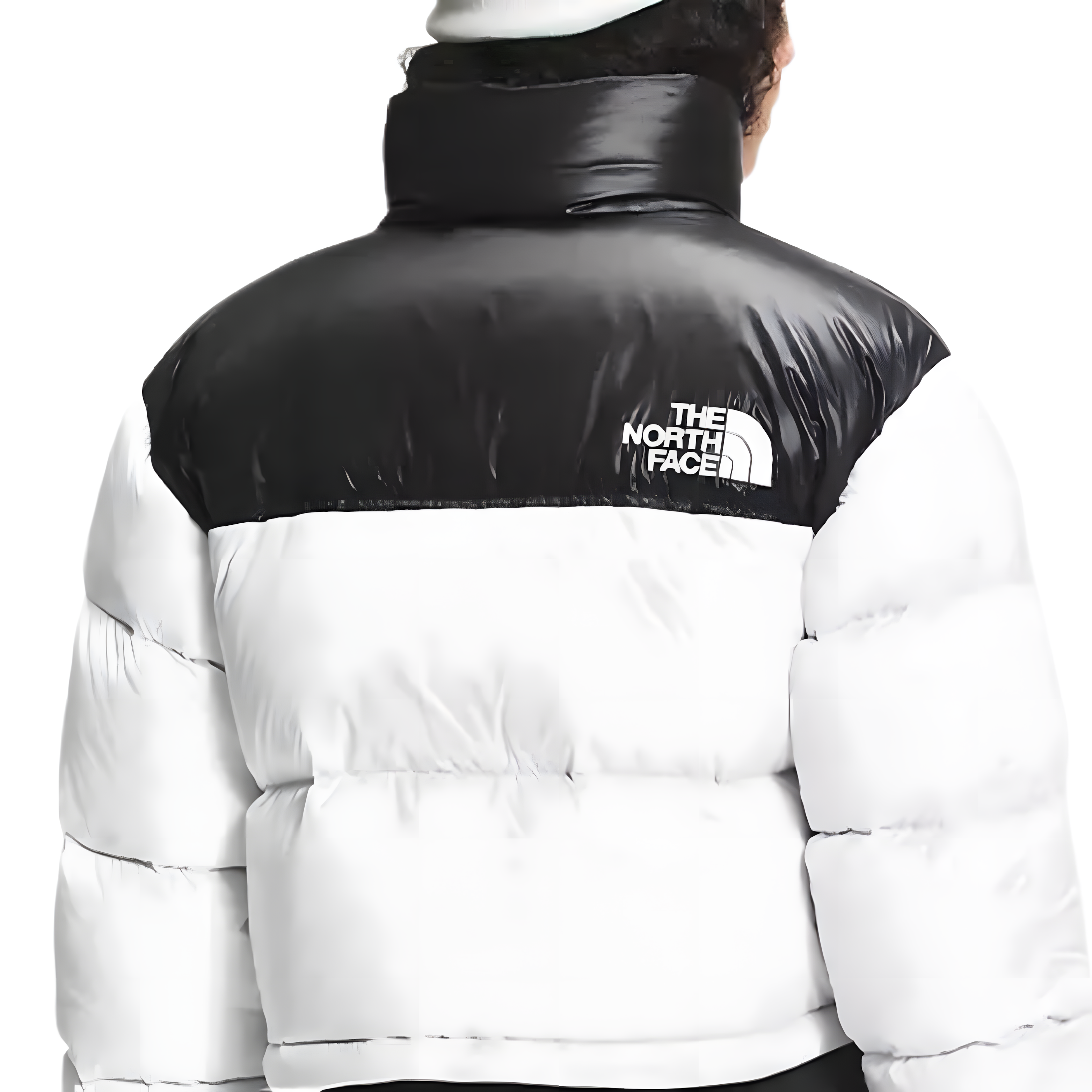 Nuptse Cropped Jacket in white – side view