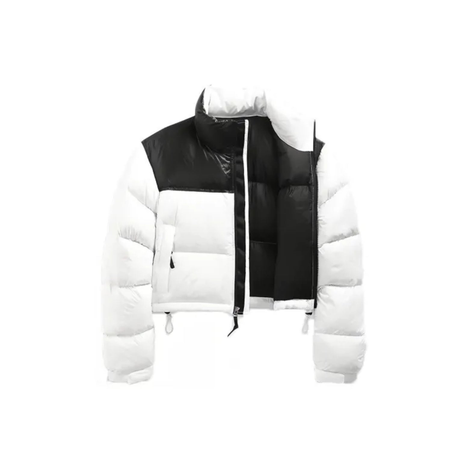 Nuptse Cropped Jacket in white – detail view