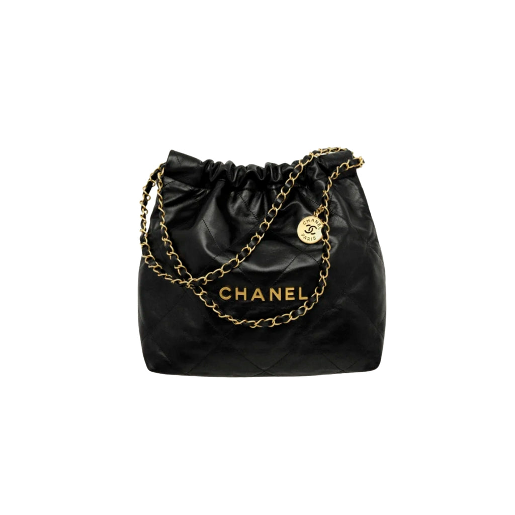 Chanel 22 Small Handbag in shiny calfskin with chain detail