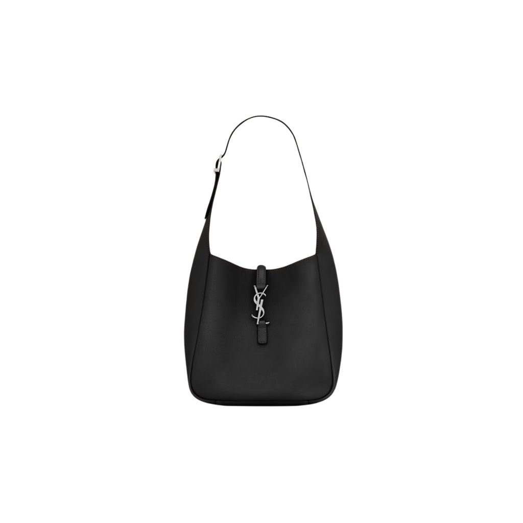 Saint Laurent Le 5 à 7 Small in black leather with silver Cassandre hardware