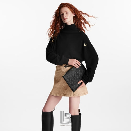 Daily Pouch in Empreinte – styled view
