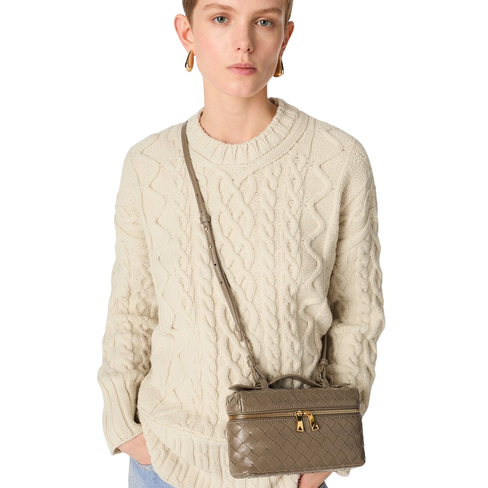 Bottega Veneta Bang Bang Vanity in Pinecone – styled view