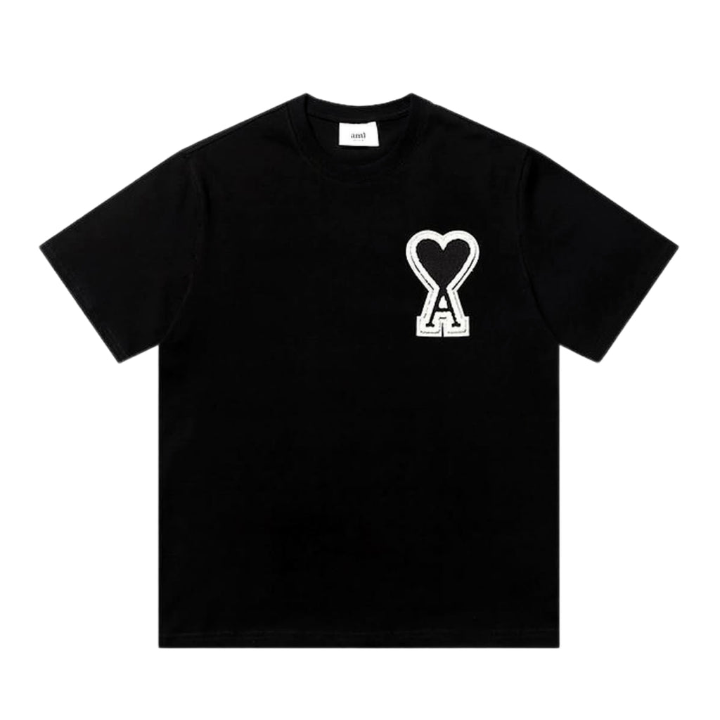 Ami de Cœur Patch T-shirt in black with tonal patch