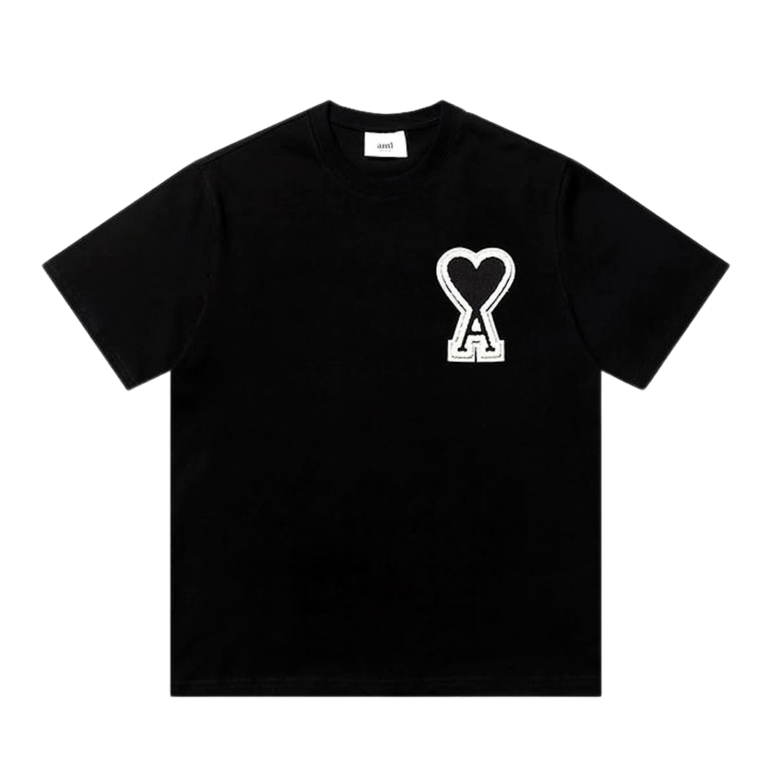 Ami de Cœur Patch T-shirt in black with tonal patch