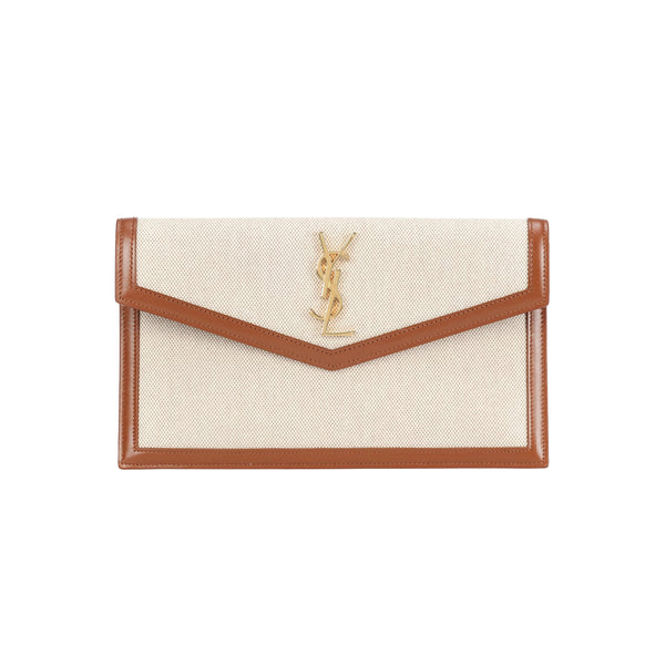Saint Laurent Uptown Canvas Clutch