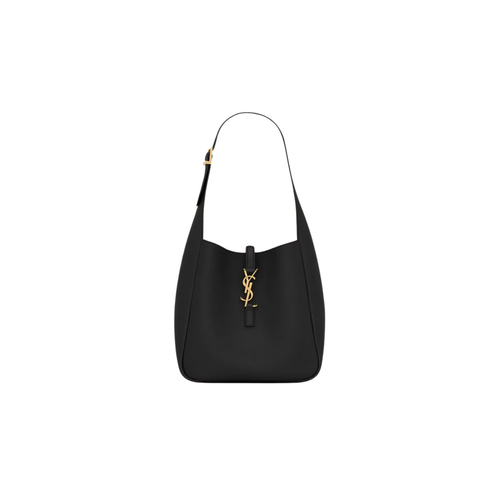 Saint Laurent Le 5 à 7 Small in black leather with gold Cassandre hardware