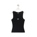 Anagram Tank Top in black cotton