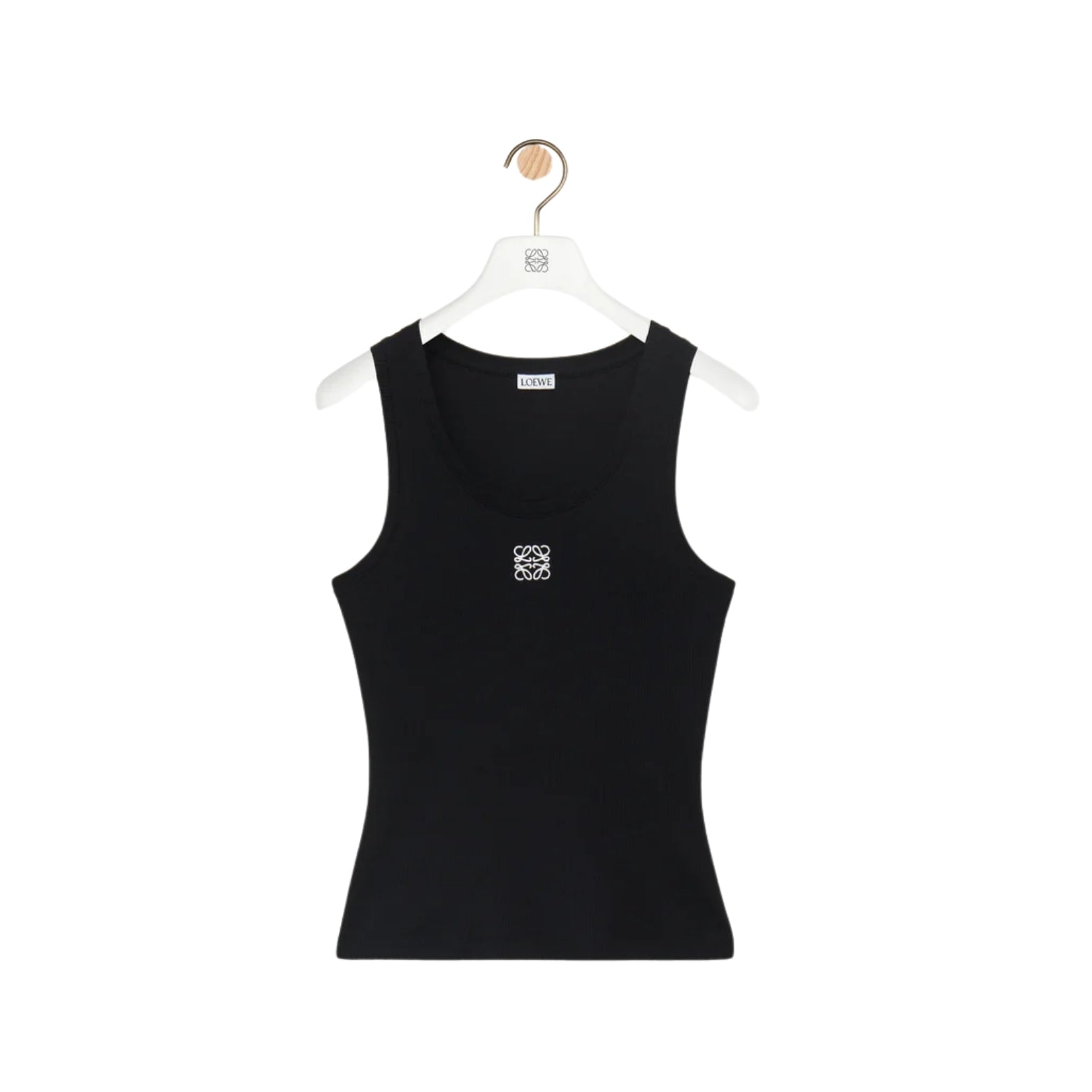 Anagram Tank Top in black cotton