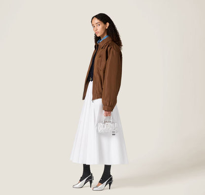 Miu Miu Arcadie matelassé nappa silver leather mini-bag